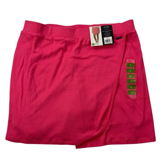 NEW Jones New York The Faux Wrap Skort Women L Large Pink Workout Elastic‎ Skirt - Picture 14 of 16